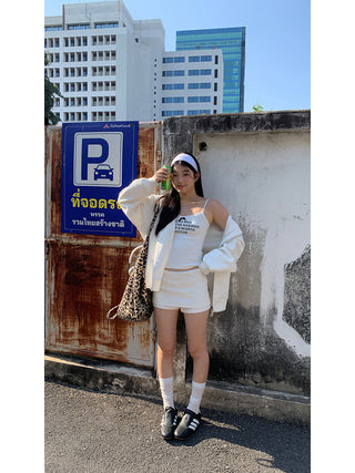 white cozy sweater
