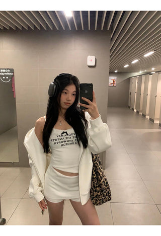 white cozy sweater