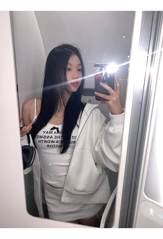 white cozy sweater