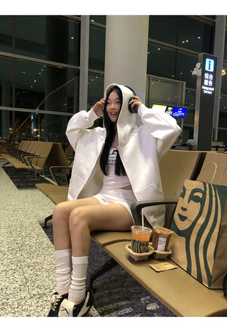 white cozy sweater
