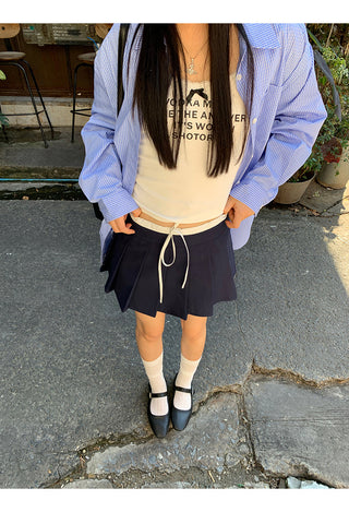 pleated hip skirt