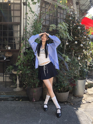 pleated hip skirt