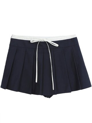 pleated hip skirt