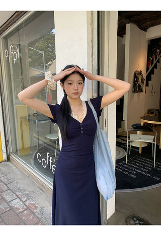 lace V-neck dress