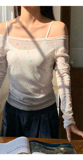 white off-shoulder tops