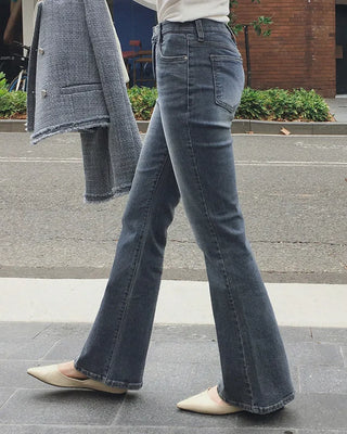 (short/basic/long) Elasticated semi-bootcut pants