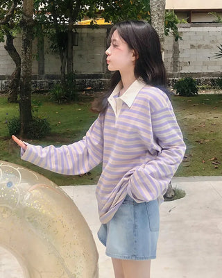 Striped rugby shirt