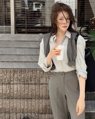 (9 colors) Washable fluffy knit cardigan