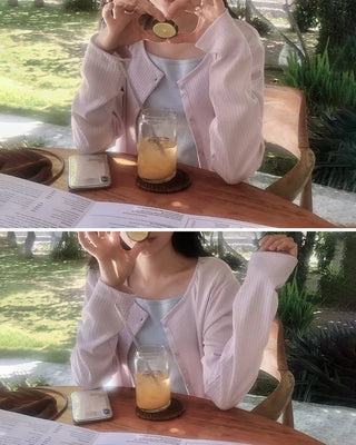 Daily Rib T-Shirt Cardigan