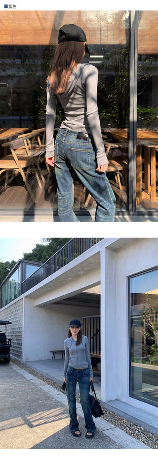 Scratch bootcut jeans