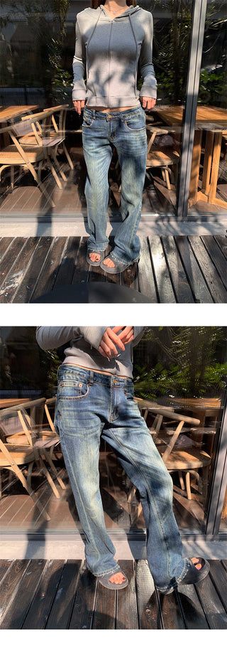 Scratch bootcut jeans