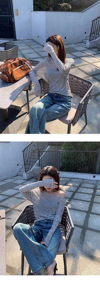 Painted straight-leg jeans