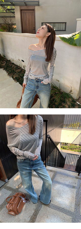 Painted straight-leg jeans