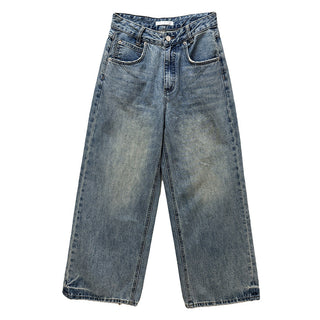 Tie-dye wide-leg jeans