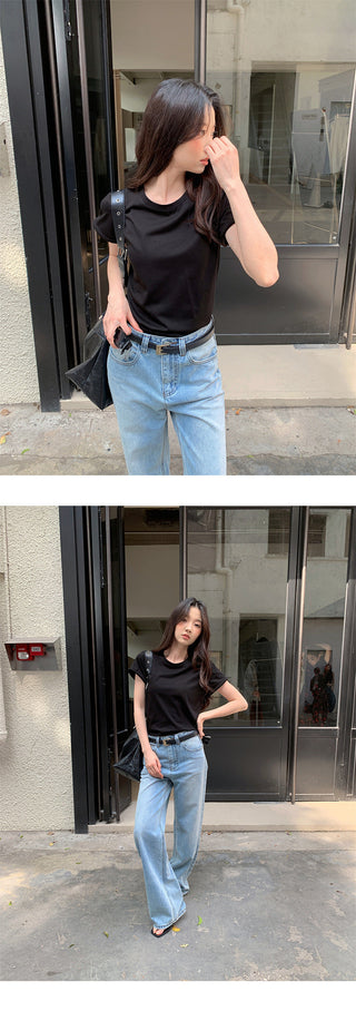 Casual straight-leg jeans