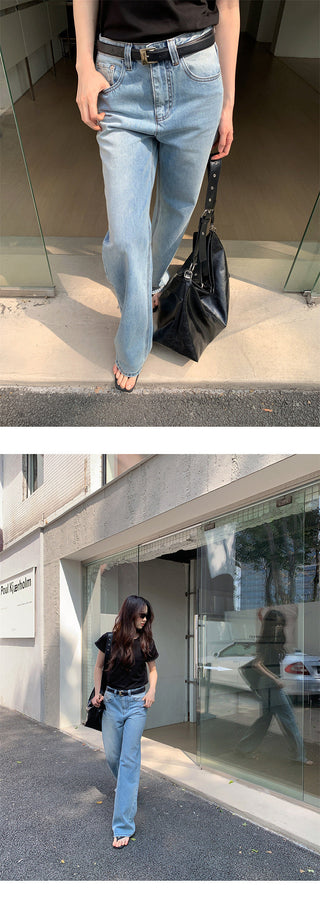 Casual straight-leg jeans