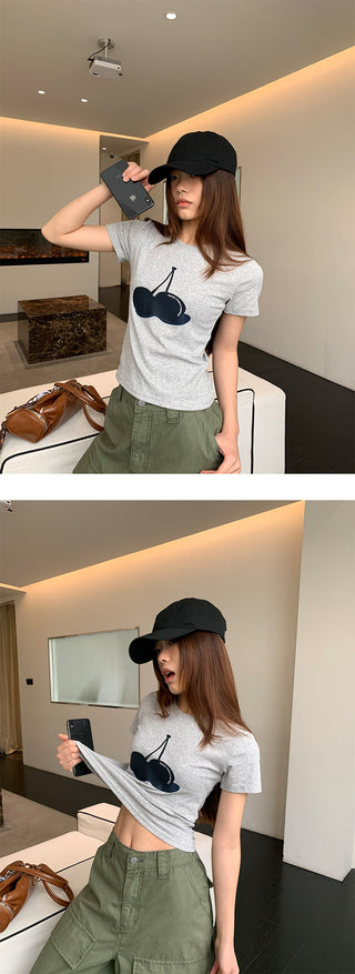 Cherry print tee