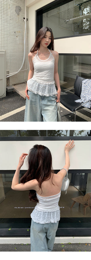 Denim midi pants