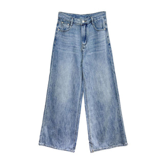 Drooping wide-leg jeans
