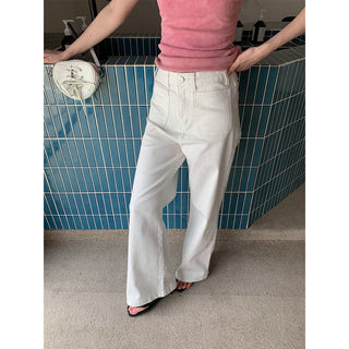 Pocket straight jeans