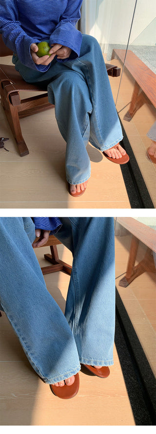 Korean wide-leg jeans