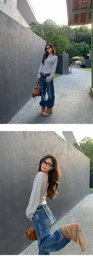 Two-piece jeans culottes