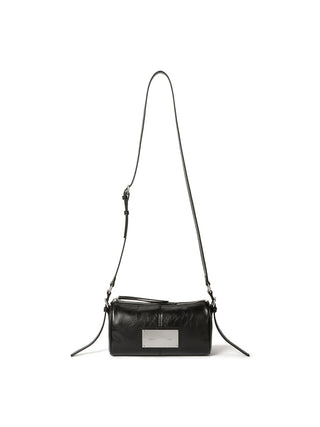 BUCKLE STRAP TWO WAY MINI BAG IN BLACK