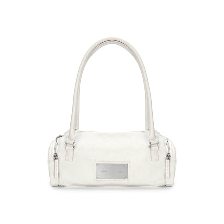 NYLON BOSTON BAG IN IVORY