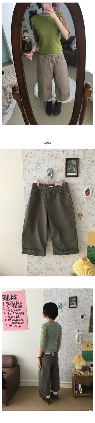[2 colors] Bermuda shorts