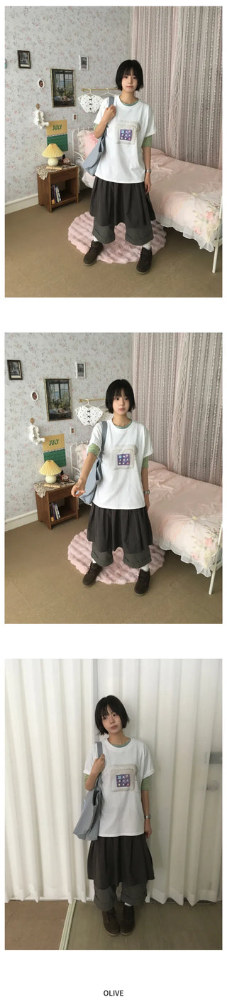 [3 colors] Button Bermuda shorts