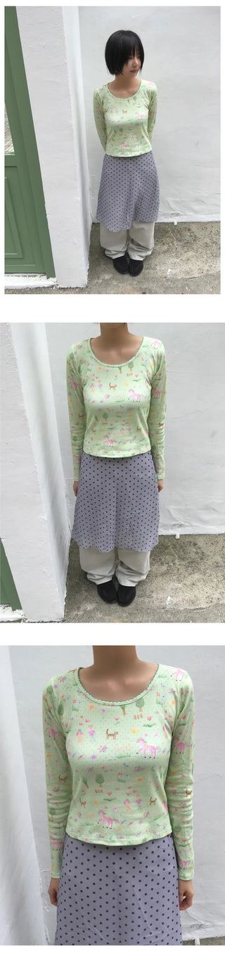 [3 colors] Polka Dot Skirt