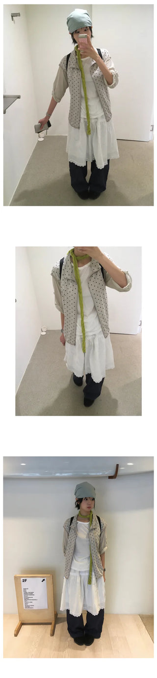 [2 colors] Ribbon Ribbon Skirt