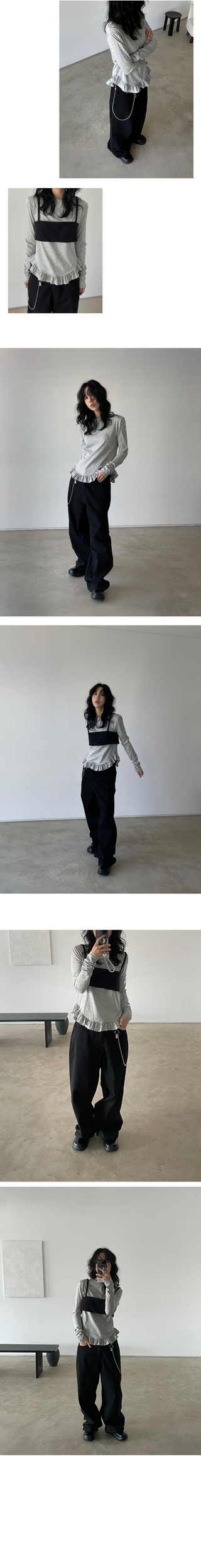 [unisex] bulky wide black jeans (s)