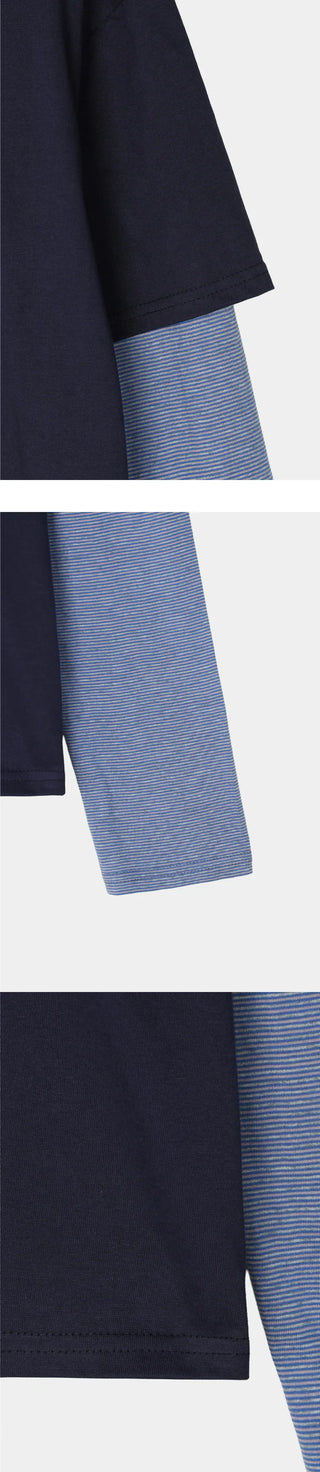 (4 colors) Layered T-shirt