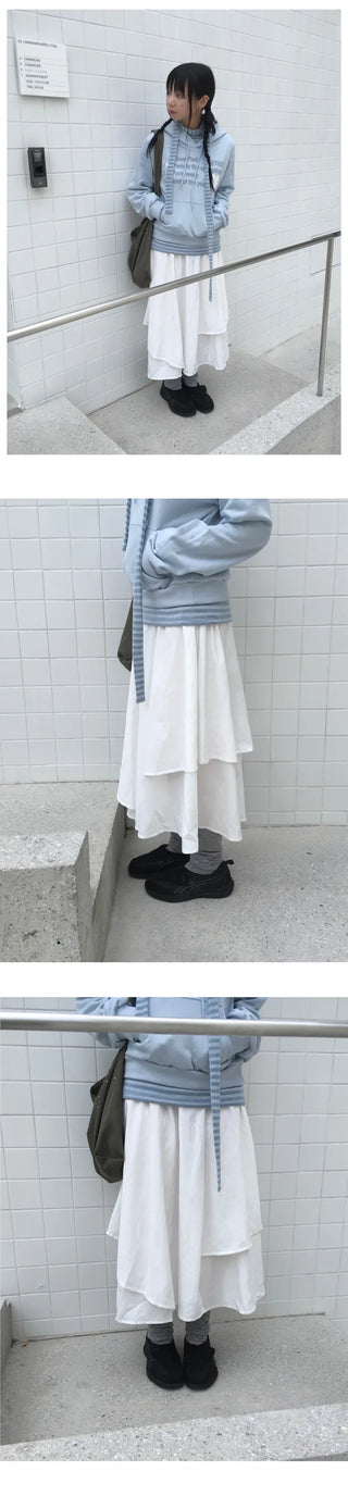 (Set) Striped T-shirt & Scarf Set