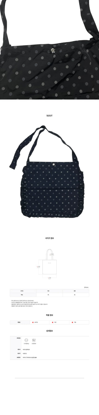 (2 colors) Polka Dot Frill Bag