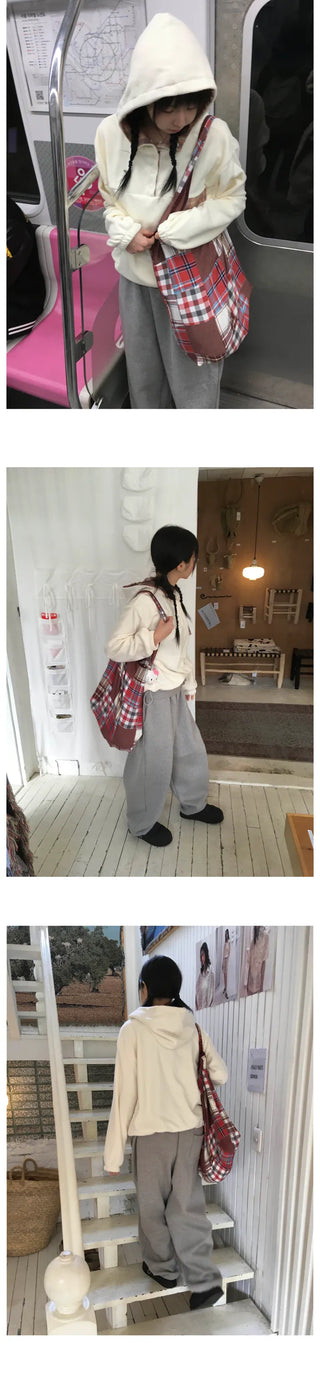 (2 color) Checkered bag