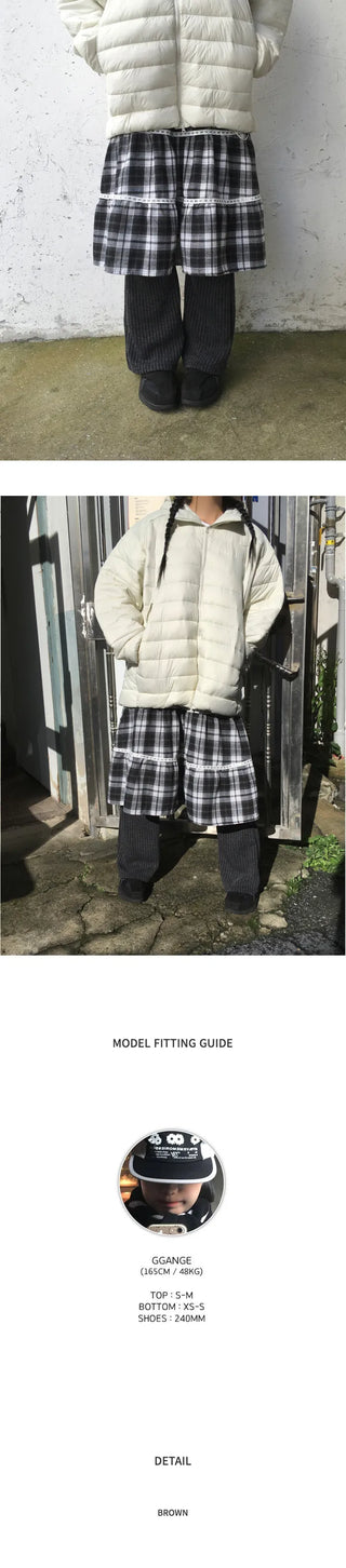 (3 colors) Checkered Mini Skirt