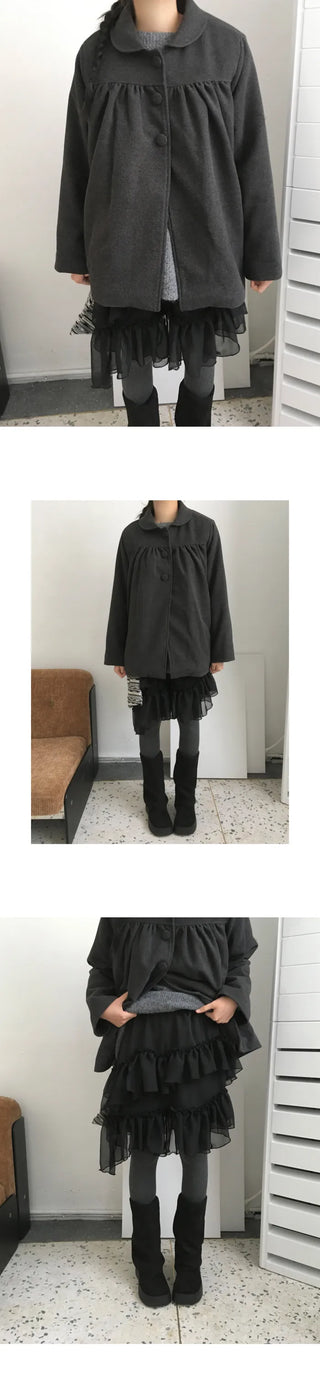 Layered ruffle knit