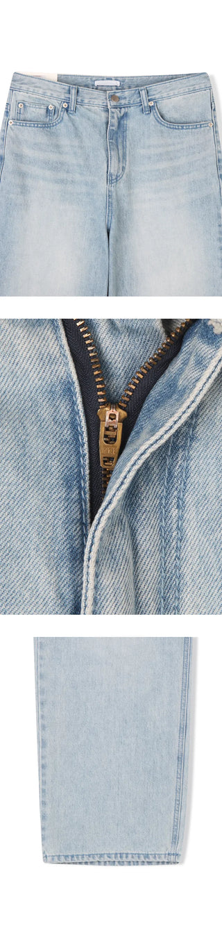 Wide denim pants