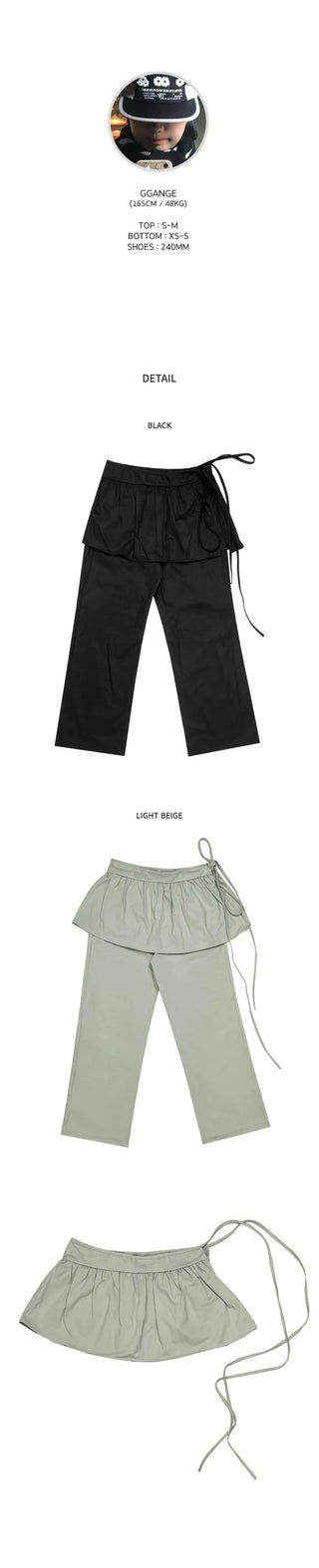 Wrap skirt pants