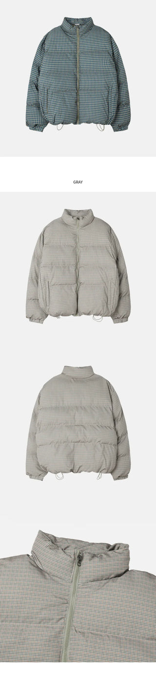 (3 colors) Checkered Down Jacket