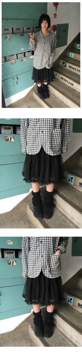 (3 colors) Tiered skirt