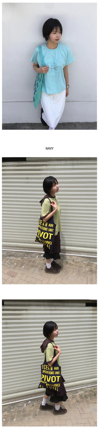 [3 colors] Letter Shoulder Bag
