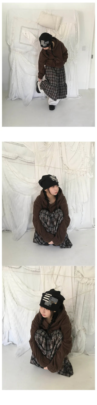 (1 color) Patch Button Beanie