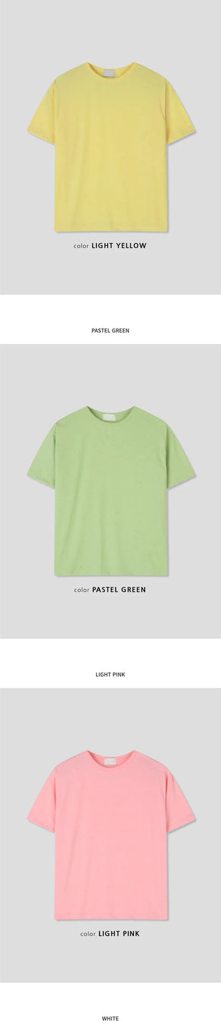 [8 colors] Plain T-shirt