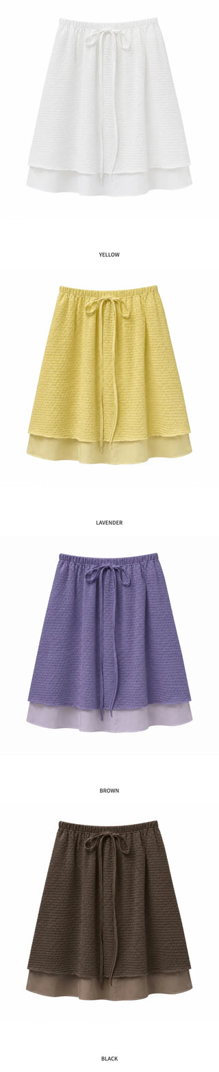 [5 colors] Layered skirt