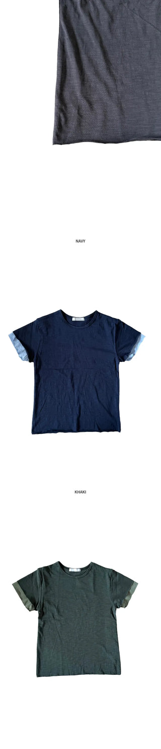 [3 colors] Layered Short-Sleeve T-Shirt