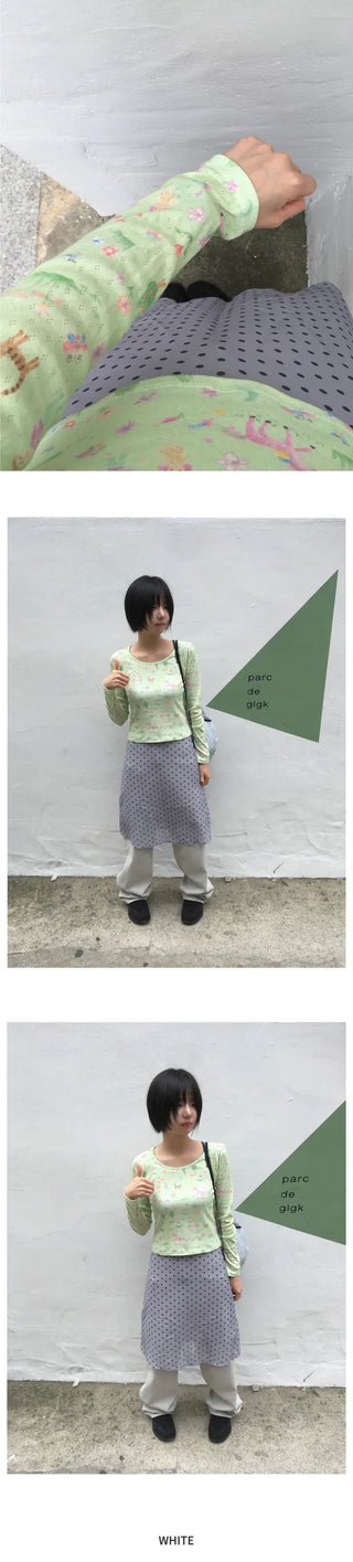 [3 colors] Polka Dot Skirt