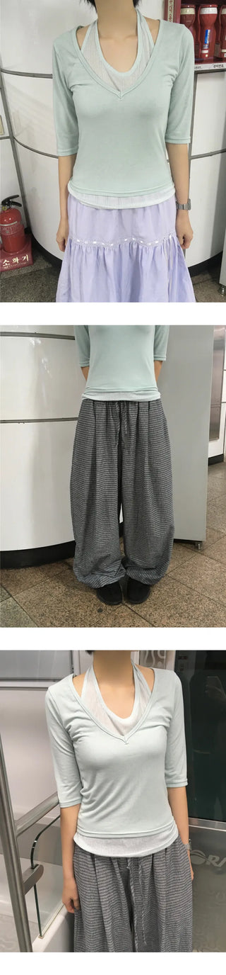 [2 colors] Pocket Long Sleeveless